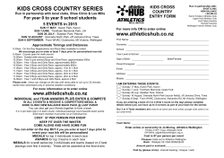 Kids Cross Country Series Info 2015