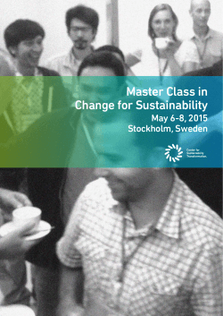 Master Class in Change for Sustainability