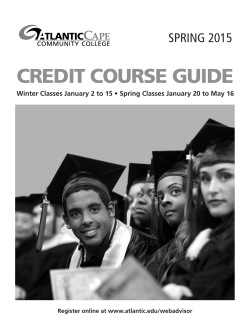 Spring 2015 Credit Course Guide - Atlantic Cape Community College
