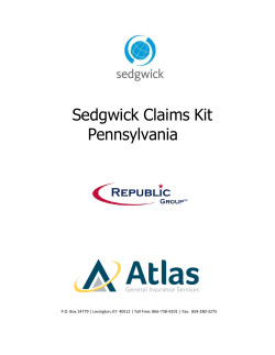 Sedgwick Claims Kit Pennsylvania - Atlas General Insurance