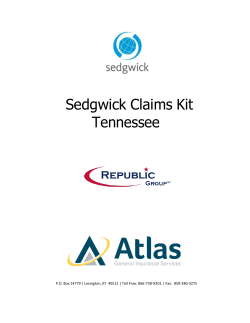Sedgwick Claims Kit Tennessee - Atlas General Insurance Services
