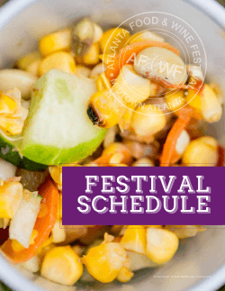class Schedule - Atlanta Food & Wine Festival