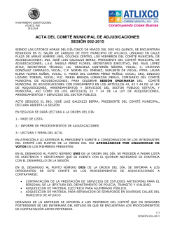 acta del comitÃ© municipal de adjudicaciones sesiÃ³n 002-2015