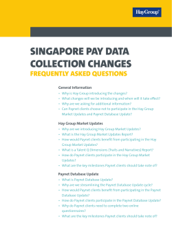 Singapore Pay Data Collection Changes FAQ