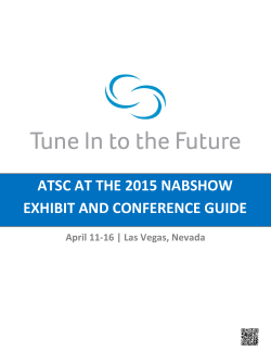 ATSC AT THE 2015 NABSHOW EXHIBIT AND CONFERENCE GUIDE