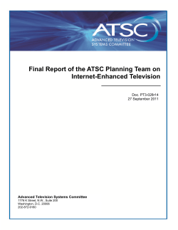 Final Report of the ATSC Planning Team on Internet