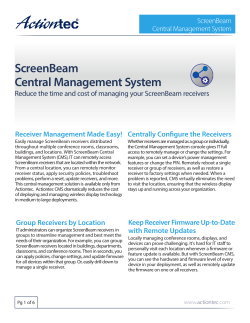 ScreenBeam Central Management System Data Sheet