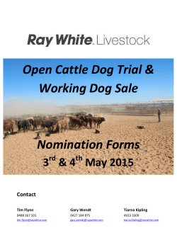 Open Cattle Dog Trial & Working Dog Sale Nomination Forms 3 rd