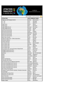 Attendees List - Attractions Africa 2015