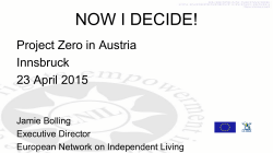 Jamie Bolling - Austrian Zero Project