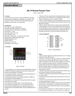 JSL-74 General Purpose Timer Instruction Manual