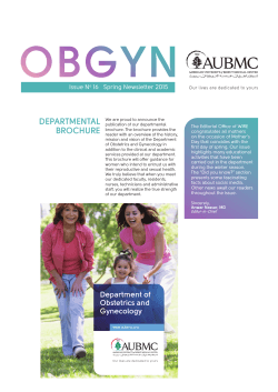 OBGYN Issue 16 - American University of Beirut Medical Center