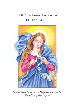 XXIInd Eucharistic Convention 10 - 12 April 2015