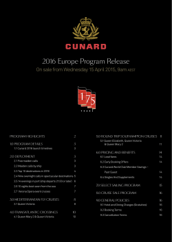 2016 Europe Program Release