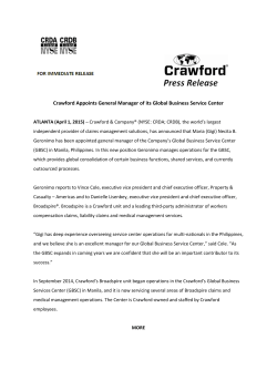 Crawford Appoints General Manager of its Global Business Service