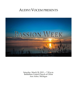 Passion Week - Audivi Vocem