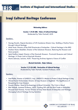 Event Program - American University of Iraq, Sulaimani