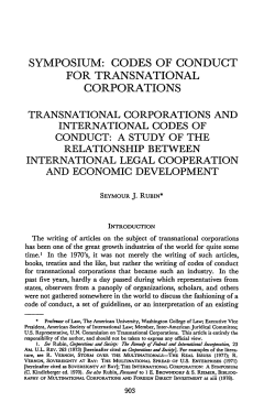 codes of conduct for transnational corporations