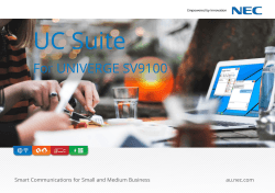 UC Desktop Suite for SV8100