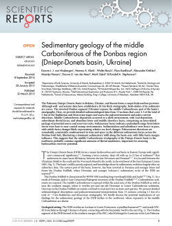 Sedimentary geology of the middle Carboniferous of the Donbas