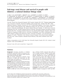 End-stage renal disease and survival in people with diabetes: a