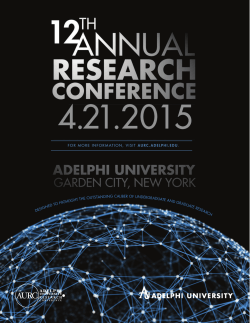 Conference Program - Adelphi University Research Conference