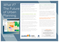 PDF What If? - AURIN. Australian Urban Research Infrastructure
