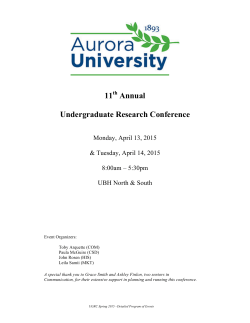 11 Annual Undergraduate Research Conference