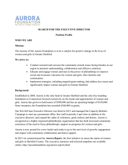 Position Profile - Aurora Women and Girls Foundation, West Hartford