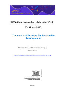International Arts Education Week info pack