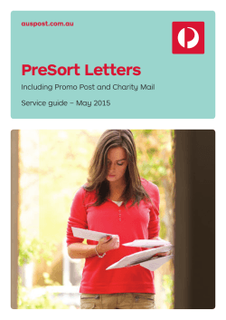 PreSort Letters service guide (8833700)