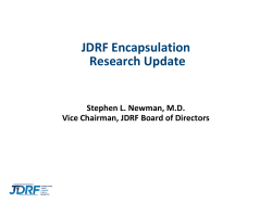 Dr. Newman â Encapsulation Research Update