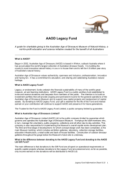 AAOD Legacy Fund Information Sheet