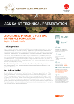 ags sa-nt technical presentation - Australian Geomechanics Society