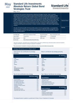 Absolute Return Global Bond Strategies Trust Factsheet