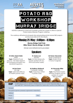 Potato R&D Workshop Murray bridge