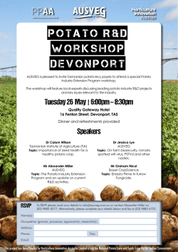 Potato R&D Workshop devonport