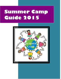Summer Camp Guide 2015 - Autism Society of Colorado