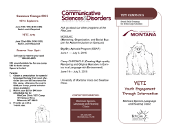 YETI Brochure PDF - Montana Autism Center