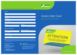 Alert Cards - Autism Wessex