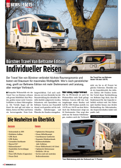 BÃ¼rstner Travel Van Beltrame Edition Individueller Reisen