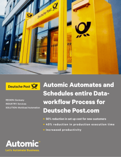 Automic Automates and Schedules entire Data