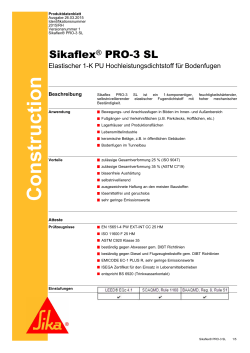 Sikaflex PRO-3 SL - Sika Ãsterreich GmbH