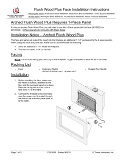 Flush Wood Plus Face Installation Instructions Arched