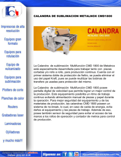 Sublimadora Calandra Metalnox multifunciÃ³n CMD 1800