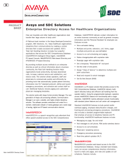 Avaya and SDC Solutions Enterprise Directory Access for