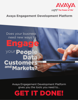 Avaya Engagement Development Platform