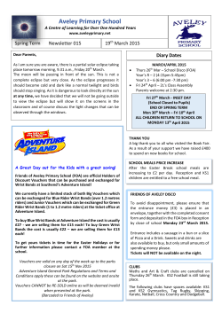 20th Mar 2015 - Aveley Primary School website