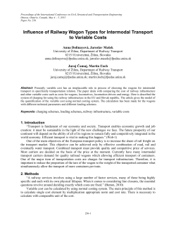 Influence of Railway Wagon Types for Intermodal Transport to