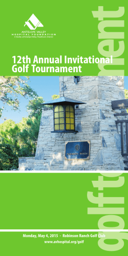 to the 2015 Golf Tournament Brochure